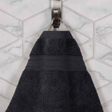 Chevron Zero Twist Solid and Jacquard Soft Cotton 12 Piece Towel Set