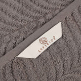 Chevron Zero Twist Solid and Jacquard Soft Cotton 12 Piece Towel Set