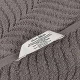 Chevron Zero Twist Solid and Jacquard Soft Cotton 12 Piece Towel Set