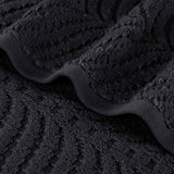 Chevron Zero Twist Solid and Jacquard Soft Cotton Bath Sheet Set of 2