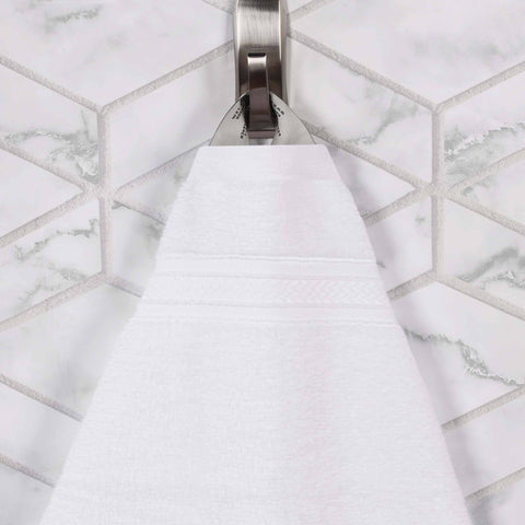 Chevron Zero Twist Solid and Jacquard Soft Cotton Bath Sheet Set of 2
