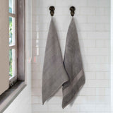 Chevron Zero Twist Solid and Jacquard Soft Cotton Bath Sheet Set of 2