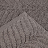 Chevron Zero Twist Solid and Jacquard Soft Cotton Bath Sheet Set of 2