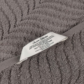 Chevron Zero Twist Solid and Jacquard Soft Cotton Bath Sheet Set of 2