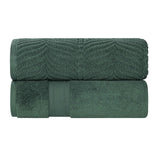 Chevron Zero Twist Solid and Jacquard Soft Cotton Bath Sheet Set of 2