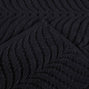 Chevron Zero Twist Solid and Jacquard Soft Cotton Bath Sheet Set of 2