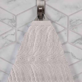 Chevron Zero Twist Solid and Jacquard Soft Cotton Bath Towel Set of 4