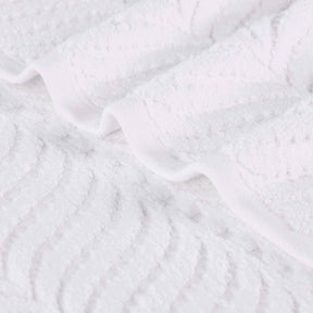 Chevron Zero Twist Solid and Jacquard Soft Cotton Bath Towel Set of 4