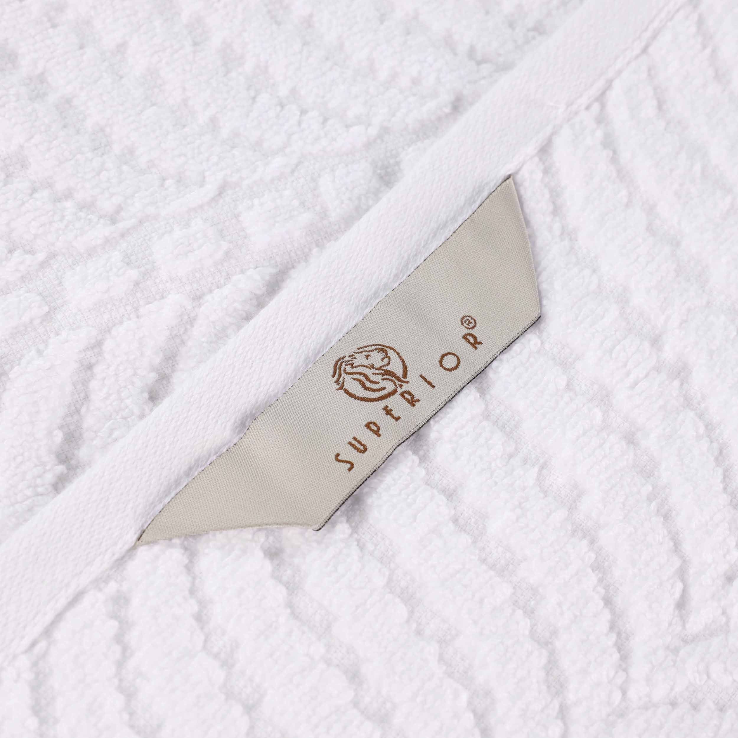 Zero Twist Cotton Solid and Jacquard Bath Towel Set of 4