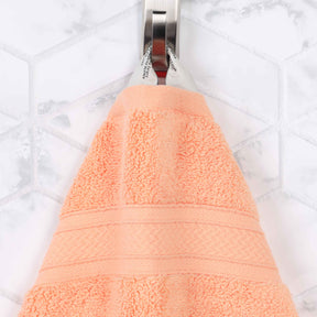 Chevron Zero Twist Solid and Jacquard Soft Cotton Bath Towel Set of 4