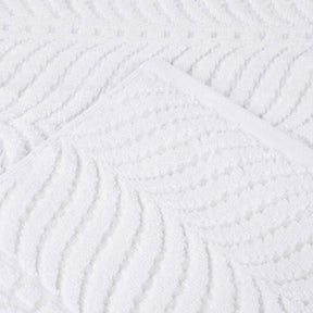 Chevron Zero Twist Solid and Jacquard Soft Cotton Hand Towel Set of 6