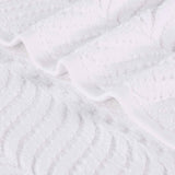 Chevron Zero Twist Solid and Jacquard Soft Cotton Hand Towel Set of 6