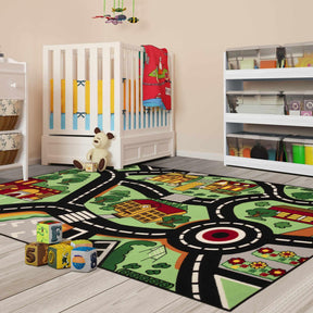 City-Cruising Non-Slip Washable Kids Indoor Area Rug or Runner