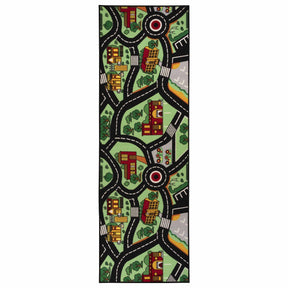 City-Cruising Non-Slip Washable Kids Indoor Area Rug or Runner