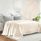 100% Cotton Woven Blanket – Clara Jacquard - All-Season Comfort