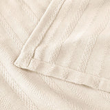 100% Cotton Woven Blanket – Clara Jacquard - All-Season Comfort