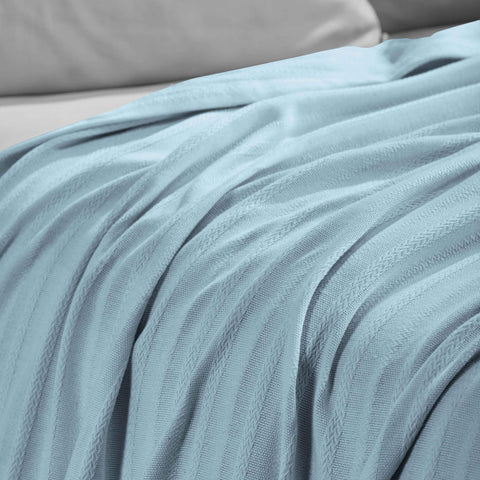 100% Cotton Woven Blanket – Clara Jacquard - All-Season Comfort