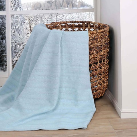 100% Cotton Woven Blanket – Clara Jacquard - All-Season Comfort