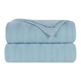 100% Cotton Woven Blanket – Clara Jacquard - All-Season Comfort