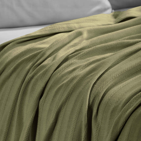 100% Cotton Woven Blanket – Clara Jacquard - All-Season Comfort