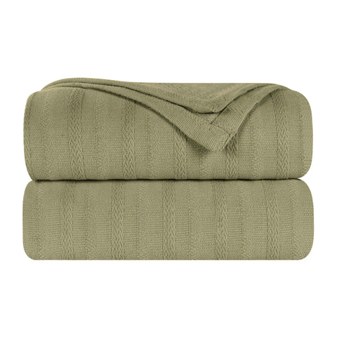 100% Cotton Woven Blanket – Clara Jacquard - All-Season Comfort