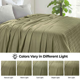 100% Cotton Woven Blanket – Clara Jacquard - All-Season Comfort