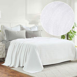 100% Cotton Woven Blanket – Clara Jacquard - All-Season Comfort