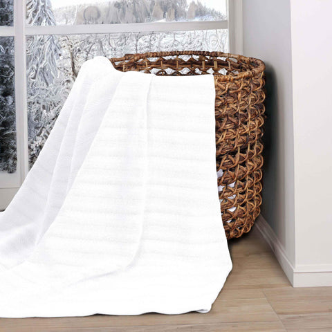 100% Cotton Woven Blanket – Clara Jacquard - All-Season Comfort