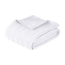 Clara Cotton Textured Jacquard Striped Lightweight Woven Blanket