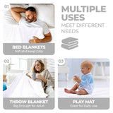 100% Cotton Woven Blanket – Clara Jacquard - All-Season Comfort