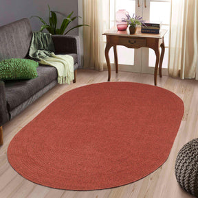 Classic Braided Weave Oval Area Rug Indoor Outdoor Rugs