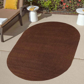 Classic Braided Weave Oval Area Rug Indoor Outdoor Rugs