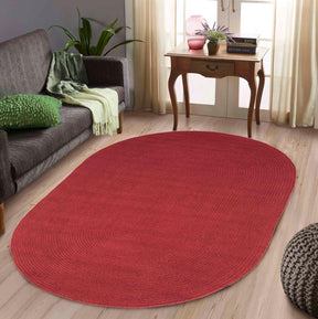 Classic Braided Weave Oval Area Rug Indoor Outdoor Rugs