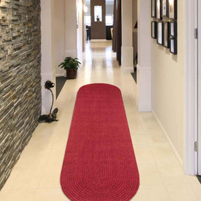 Classic Braided Weave Oval Area Rug Indoor Outdoor Rugs
