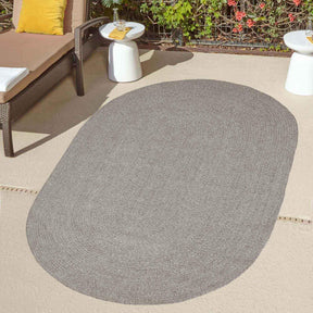 Classic Braided Weave Oval Area Rug Indoor Outdoor Rugs