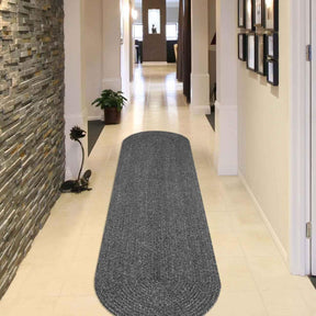 Classic Braided Weave Oval Area Rug Indoor Outdoor Rugs