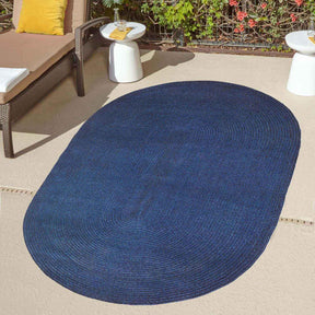 Classic Braided Weave Oval Area Rug Indoor Outdoor Rugs
