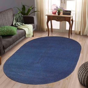 Classic Braided Weave Oval Area Rug Indoor Outdoor Rugs