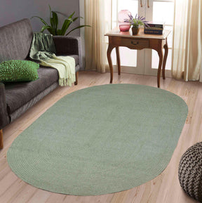 Classic Braided Weave Oval Area Rug Indoor Outdoor Rugs