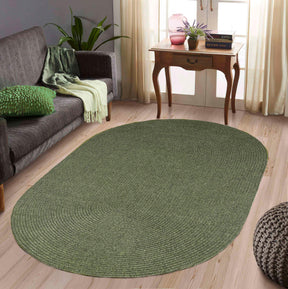 Classic Braided Weave Oval Area Rug Indoor Outdoor Rugs