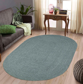 Classic Braided Weave Oval Area Rug Indoor Outdoor Rugs
