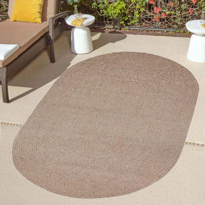Classic Braided Weave Oval Area Rug Indoor Outdoor Rugs