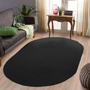 Classic Braided Weave Oval Area Rug Indoor Outdoor Rugs