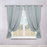 Classic Modern Solid Room Darkening Blackout Curtain Panels, Set of 2
