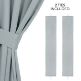 Classic Modern Solid Room Darkening Blackout Curtain Panels, Set of 2