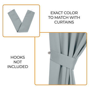 Classic Modern Solid Room Darkening Blackout Curtain Panels, Set of 2