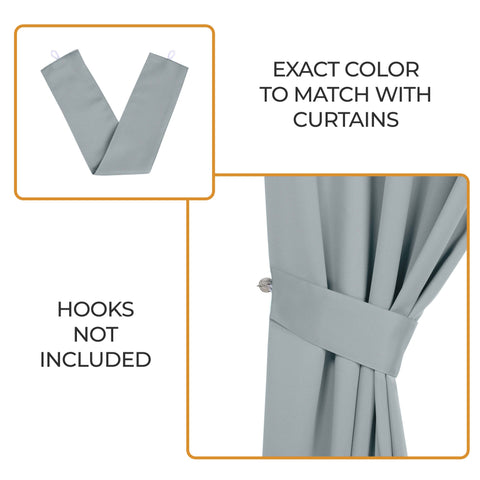 Classic Modern Solid Room Darkening Blackout Curtain Panels, Set of 2
