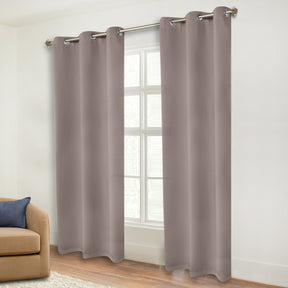 Classic Modern Solid Room Darkening Blackout Curtain Panels, Set of 2
