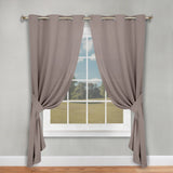 Classic Modern Solid Room Darkening Blackout Curtain Panels, Set of 2