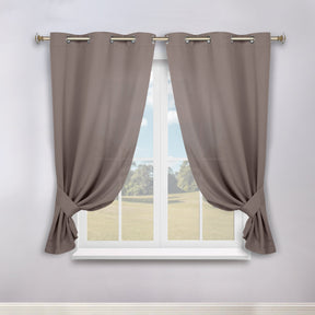 Classic Modern Solid Room Darkening Blackout Curtain Panels, Set of 2
